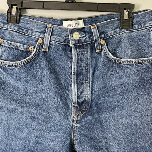 Agolde Women's Blue Jean Shorts - Picture 5 of 13